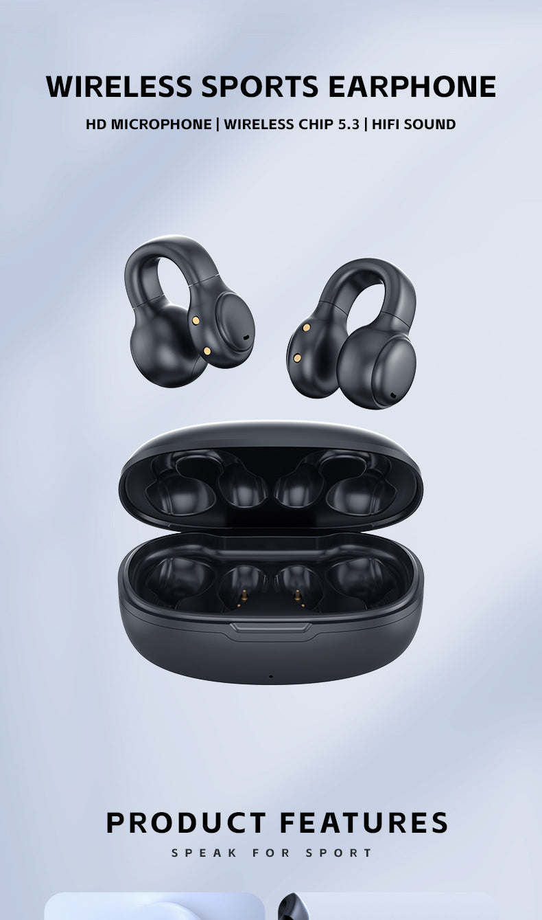 Popular M30Ear Clip Bone Conduction Sports High-End Ultra-Long Battery Life Wireless Bluetooth Earphones Wholesale