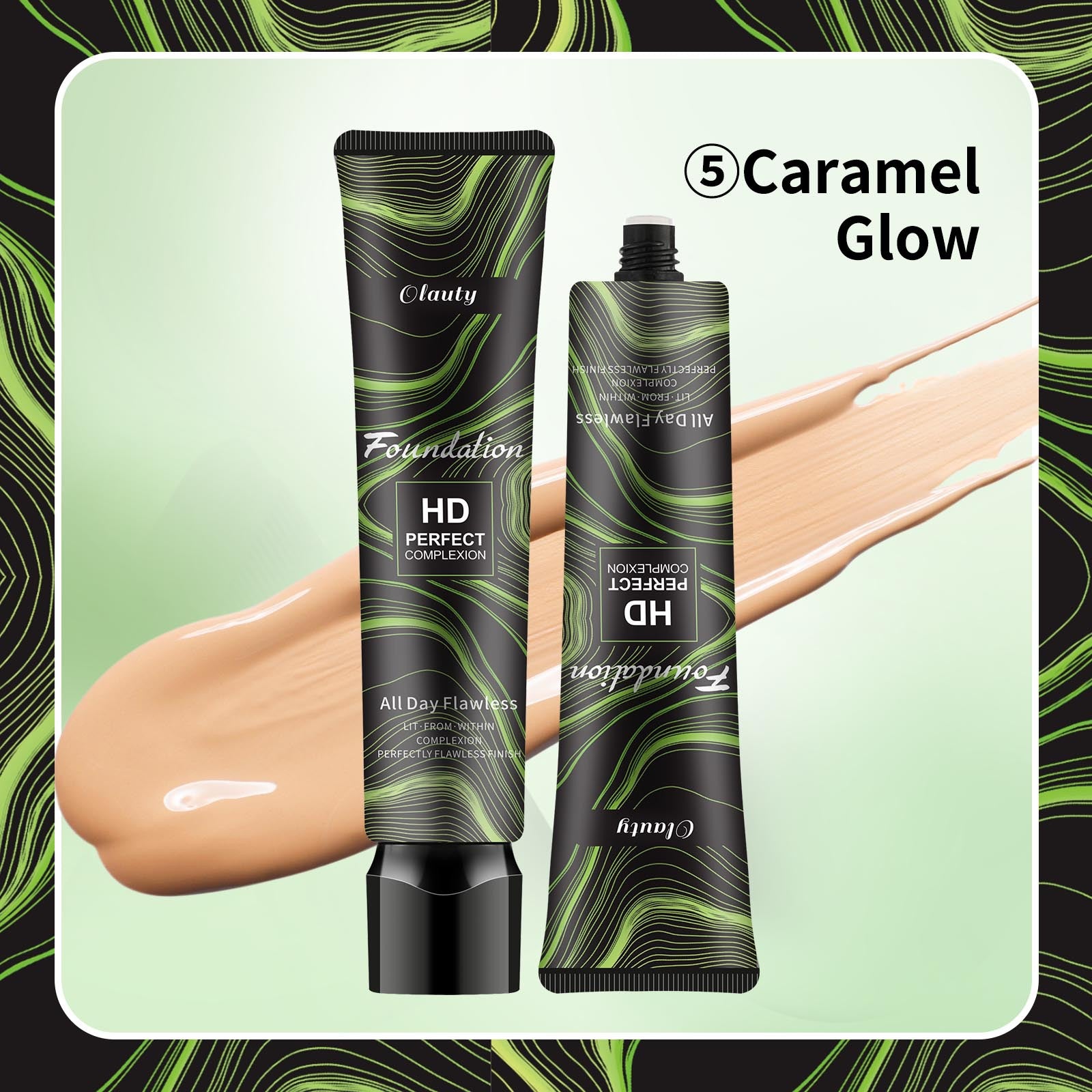 Olauty Liquid foundation waterproof sweatproof moisturizing non-cakey concealer even skin tone natural look makeup