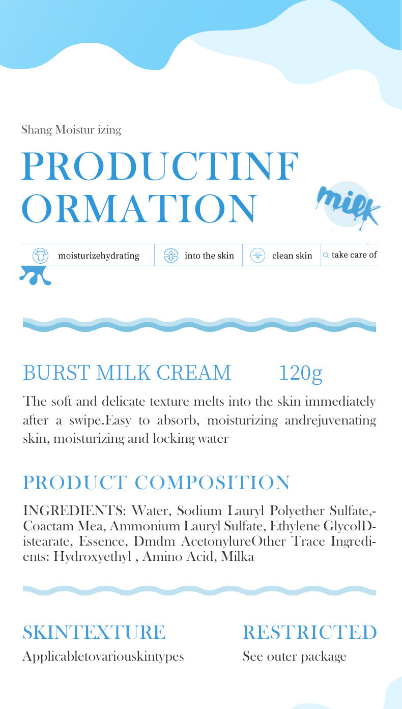 Breast Enhancement Cream120g SADOER Milk Whitening Hydrating Moisturizing Face Cream Cross-Border Wholesale