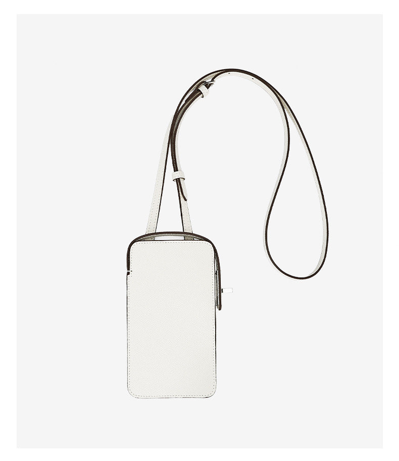European and American New Style Cowhide Phone Bag for Women, Crossbody Small Bag with High-end Feel, Lightweight Mini Women's Bag, Simple Design