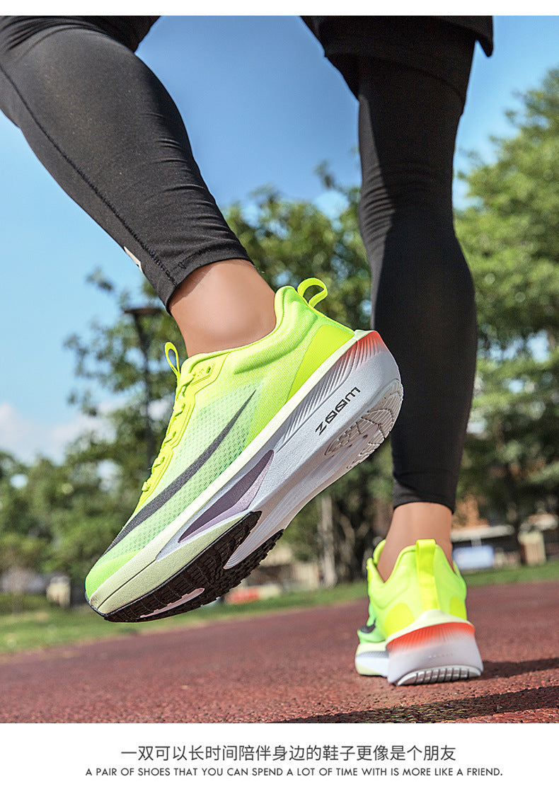 2025Plus Size Sports Shoes Racing Training Carbon Plate Sports Shoes Lightweight Men and Women Autumn Running Shoes