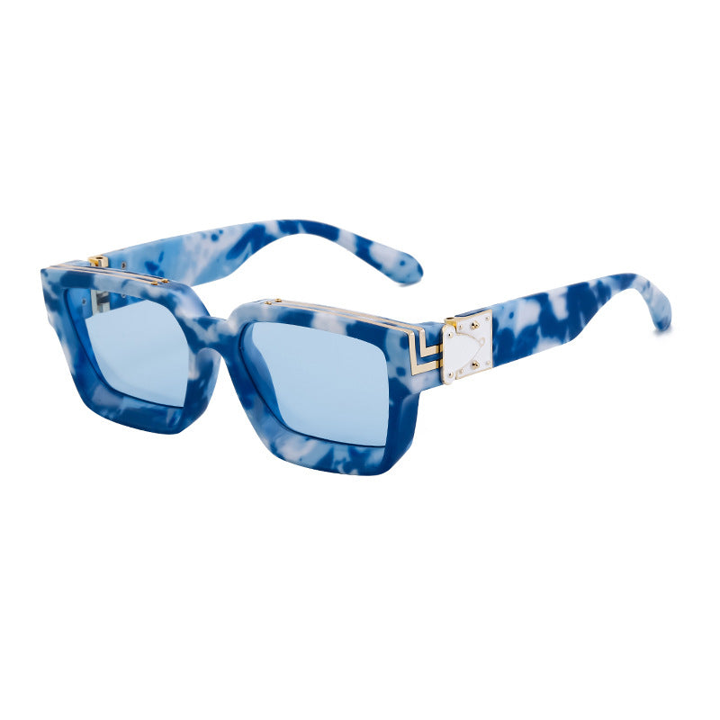 0k Billionaire Style Sunglasses Men Fashion Internet Celebrity Sunglasses Women High-end Glasses Square Frame Sunglasses