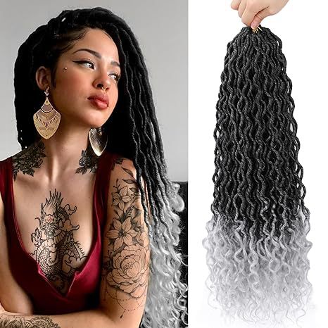 Cross-border European and American Synthetic Hair Wigs Curved Up and Down Crochet Hair Wigs Goddess Faux Locks Curly Handwoven