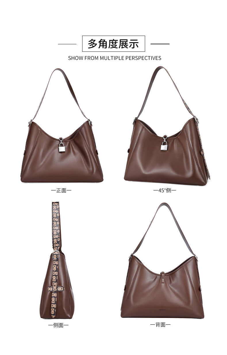 High-End Melad Crossbody Bag New Commuter Retro Tote Bag Large Capacity Versatile Single Shoulder Women's Bag Mother Bag