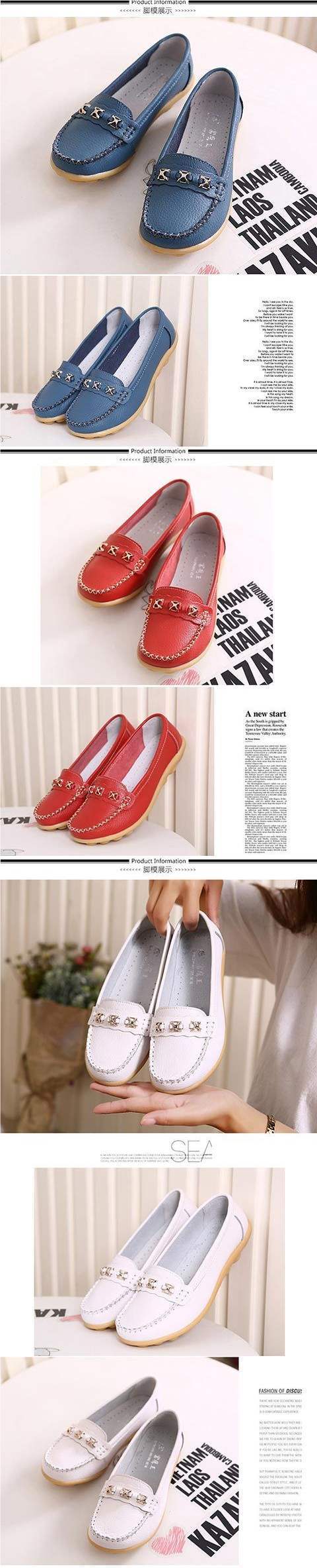 Leap Month Shoes Women's Shoes Soft Sole Casual Women's Leather Shoes Middle-aged and Elderly Mom Shoes Loafers Women's Slip-on Flats