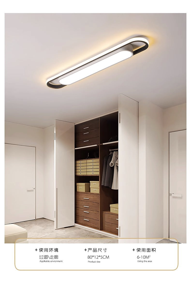 Simple and Modern led Ceiling Light Strip Shape Lamp for Training Room Classroom Gym Car Beauty Lighting Fixture