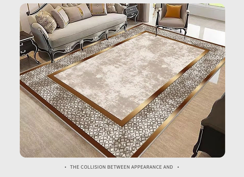 Crystal Velvet Carpet Luxury Stain-Resistant Easy Care Sofa Coffee Table Rug Home Bedroom Wear-Resistant Non-Slip Bedside Warm Blanket