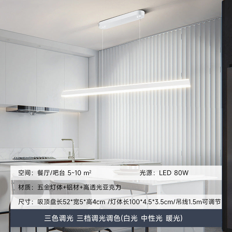 Modern Minimalist Creative Long Dining Table Minimalist Bar Counter Linear Restaurant Pendant Light Dining Room Zhongshan Lighting New Model