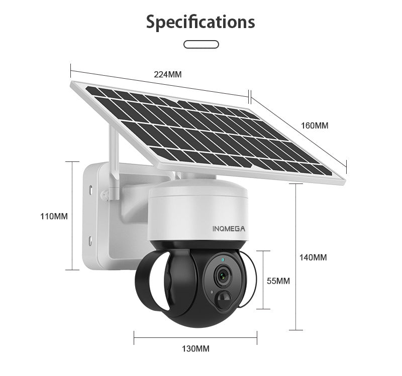 Solar Energy WiFi Camera tuya Tuya Surveillance HD Night Vision Waterproof Infrared Dual Camera Wide Angle