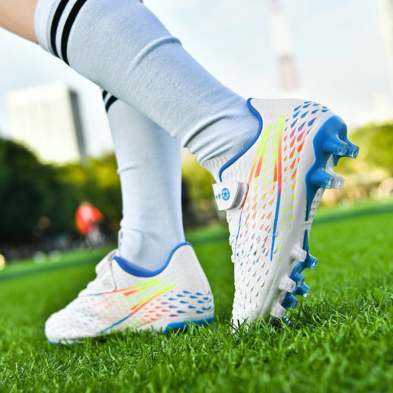 2025New Football Shoes for Men and Women, Medium and Large Children, Students, Long Spike Training Shoes, Youth Grass and Artificial Grass Field Sports