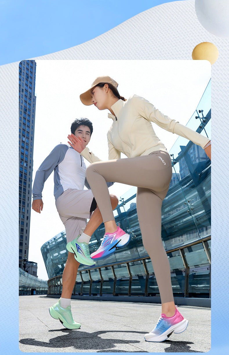 Spring Running Shoes Professional Physical Test Student Middle School Entrance Exam Field Training Shoes Carbon Plate Sports Casual Shoes Shock Absorption Men's Shoes