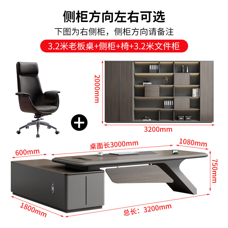 Painted Office Desk Executive Desk President Leader Chairman Boss Desk Office Manager Desk Office Desk and Chair Set