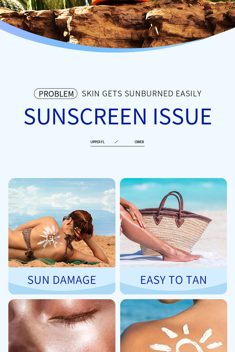 Sunscreen SADOER Protective Isolation SPF50+ Lightweight, Moisturizing, Clear Cross-Border Wholesale