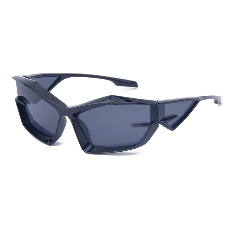 European and American style unique shaped sunglasses for men Y2K Millennium Future Technology Sunglasses for Women Trendy Glasses Wholesale