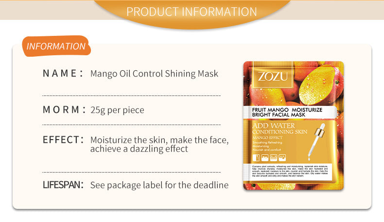 Cross-border Plant and Fruit Face Mask25g  Red Pomegranate Mango Oligopeptide Moisturizing Mask Export Manufacturer Wholesale