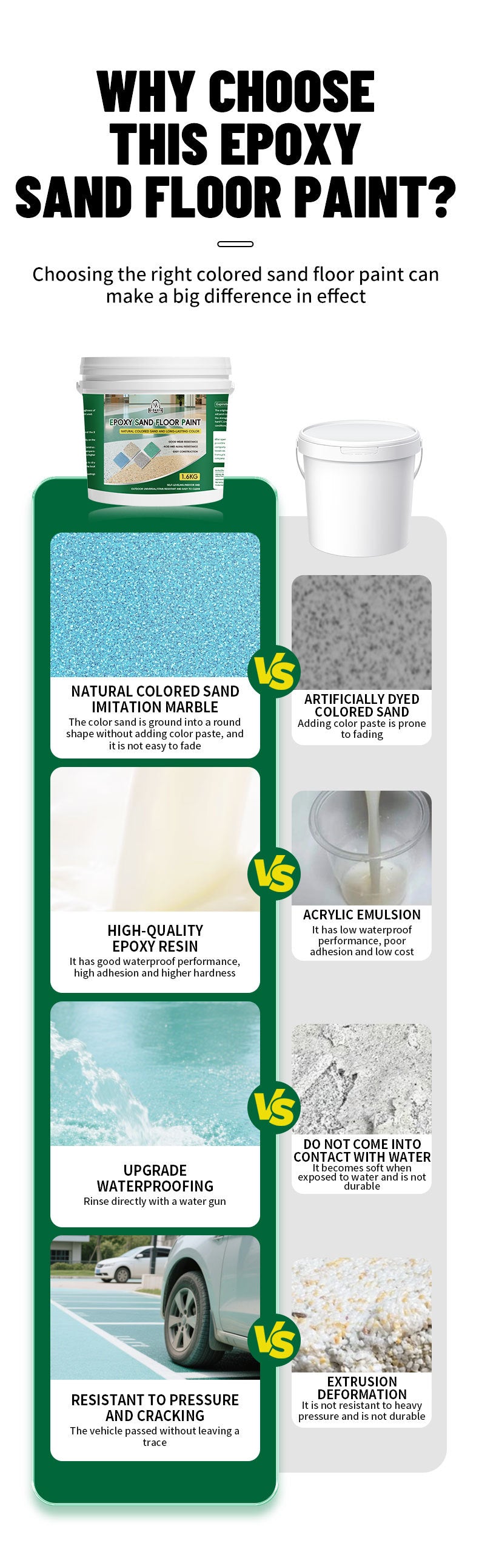 Qixia Epoxy Color Sand Floor Paint Cement Floor Paint Wear-resistant Imitation Marble Paint Self-leveling Floor Paint