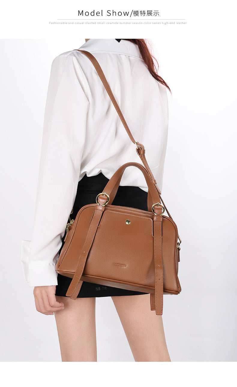 European and American Fashion Women's Bag Large Capacity Handheld Small Square Bag Simple Shoulder Underarm Bag Women's Niche Versatile Crossbody Bag