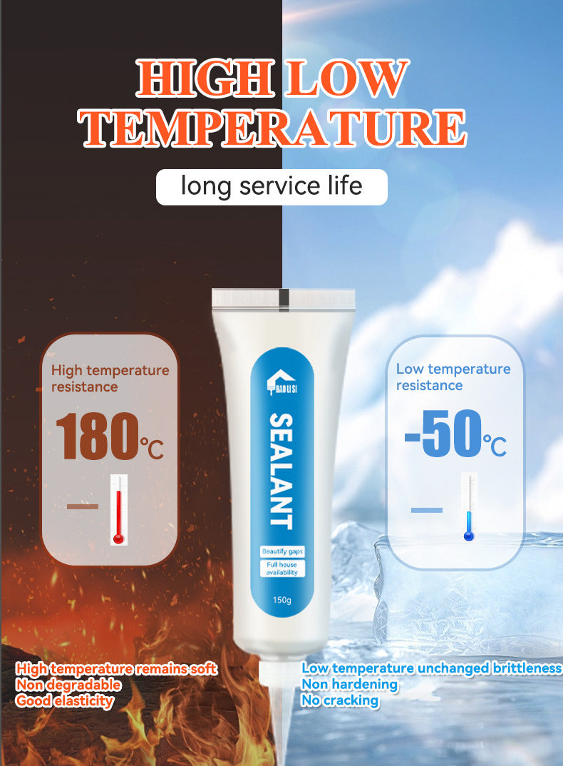 Sealant for Wood and Glass, Furniture, Doors, Windows, Cabinets, Scratch Repair, Waterproof, Paint Repair, Edge Sealing, Color Matching Paste, Wood Repair