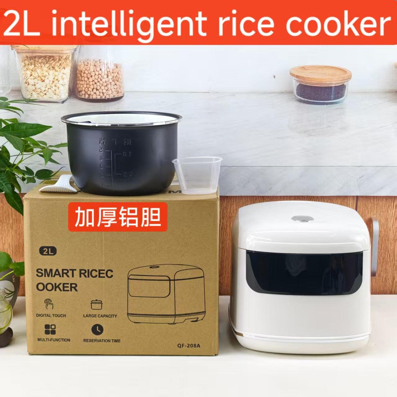 New Smart Touch Screen6L Electric Rice Cooker Household Multi-Functional Large Capacity Appointment Timed Rice Cooker Wholesale