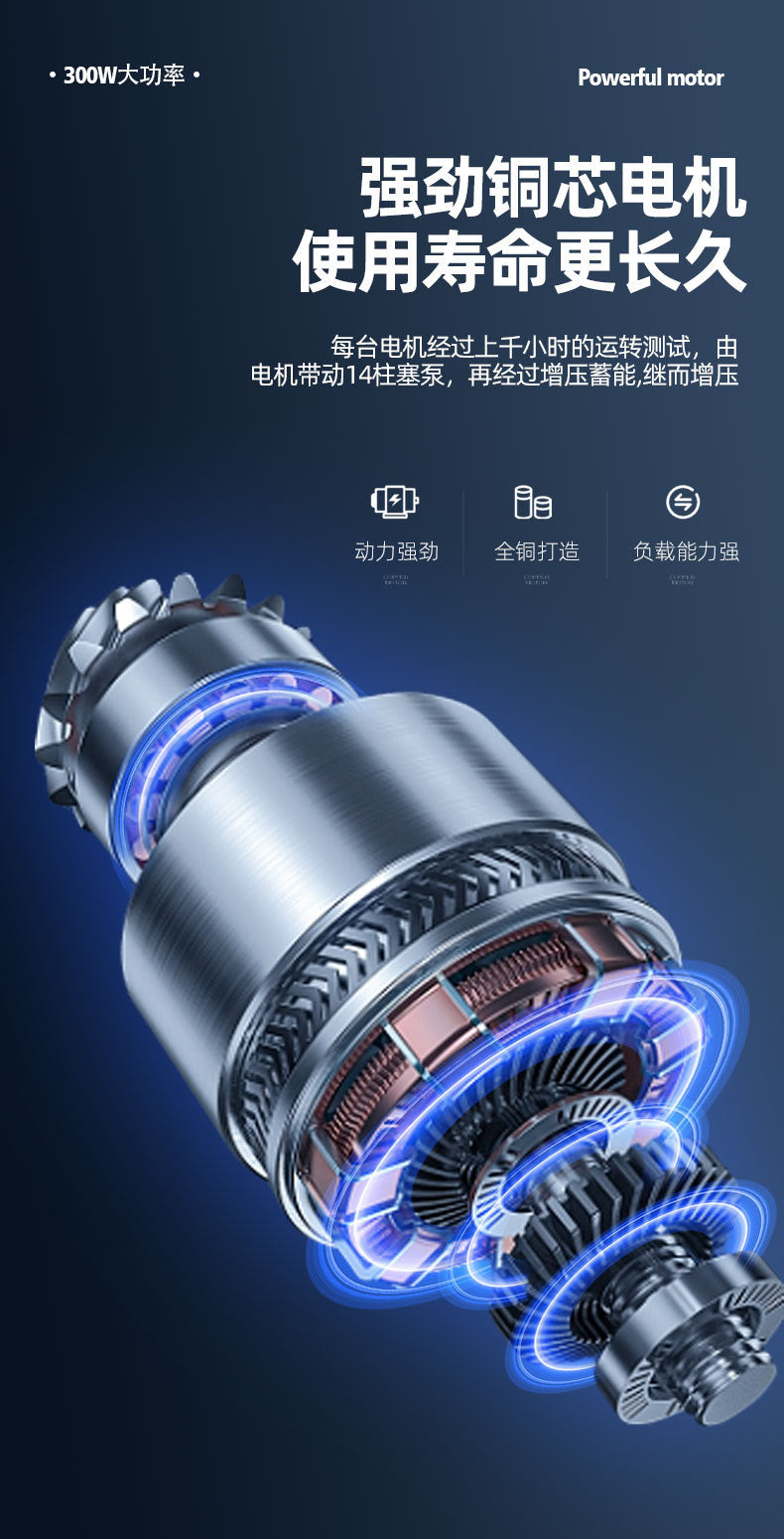 Car Wash Water Gun Household Electric Car Washer Rechargeable Car Wash Gun Watering Flowers Lithium Battery Wireless High Pressure Water Gun Factory Direct Sales