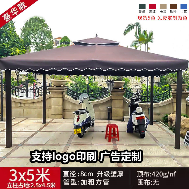 Outdoor Sunshade Canopy Rain Shelter Courtyard Garden Villa Four-legged Pavilion Advertising Event Large Roman Tent Umbrella Wholesale