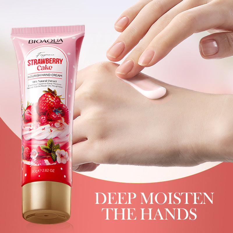 Full English Strawberry Cake Nourishing Hand Cream BIOAOUA Autumn and winter moisturizing hand cream  foreign trade wholesale