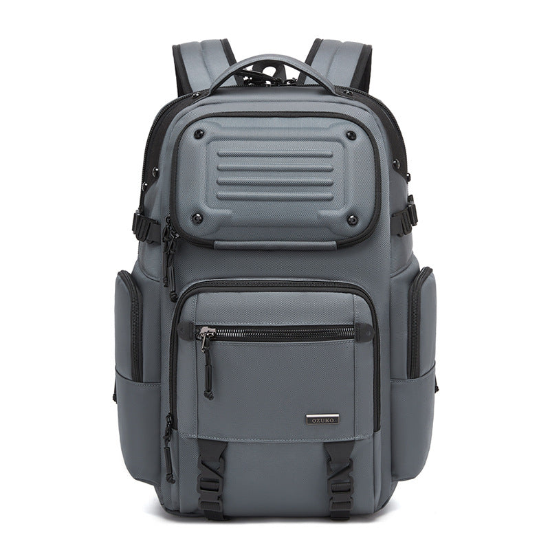 ozuko Business Backpack Men's Large Capacity Waterproof Computer Bag15.6Men's Commuter Backpack with High-End Feel