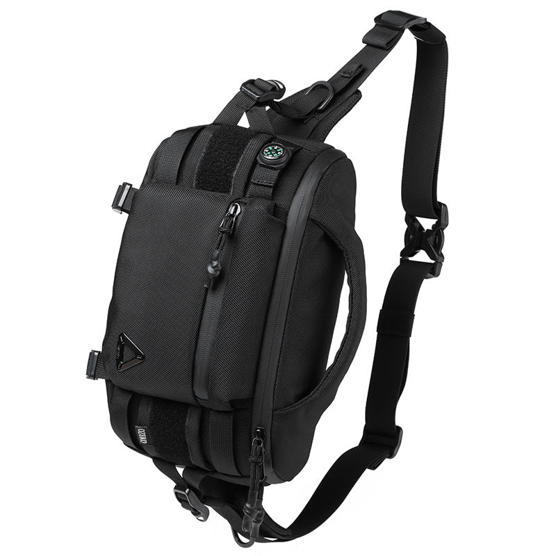 OZUKO Men's Waist Bag Waterproof High-End Crossbody Bag Chest Bag Tactical Trendy Portable Functional Travel Bag