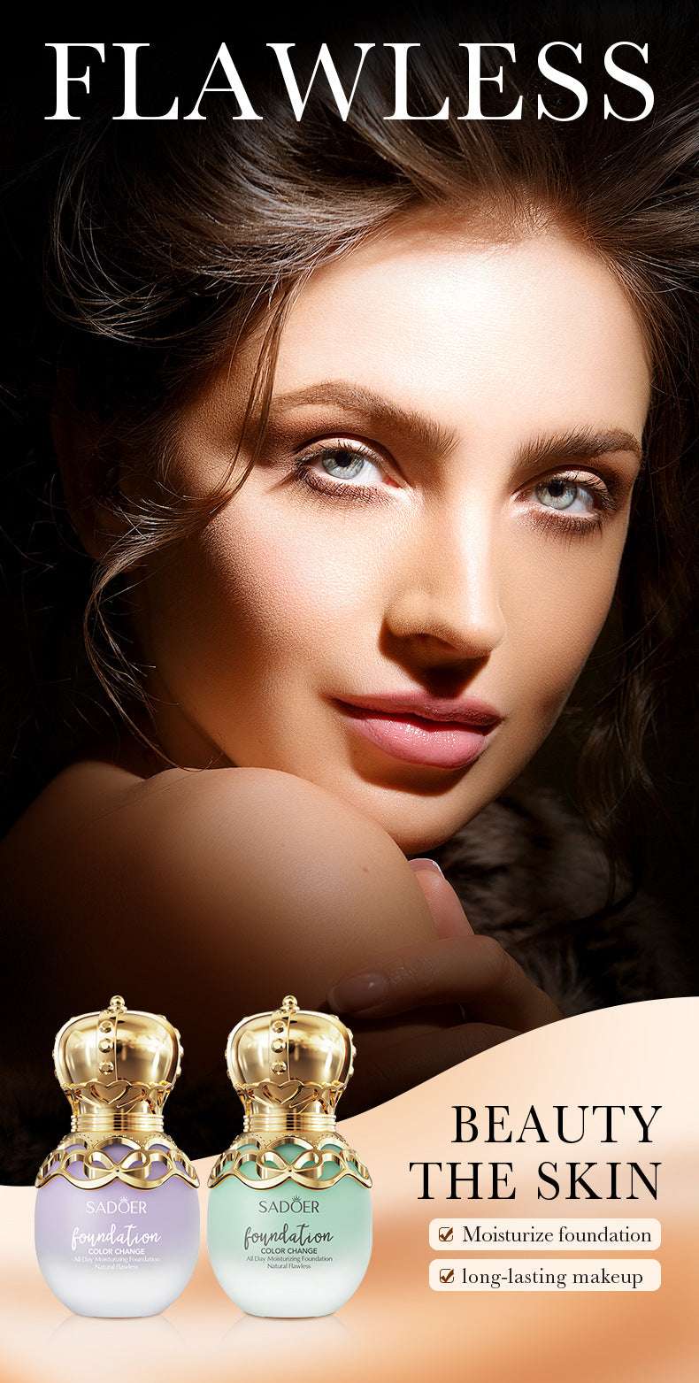 Makeup SADOER Concealer foundation with temperature-changing skin tone that doesn't easily come off BB Wholesale Cross-Border Foreign Trade Frost