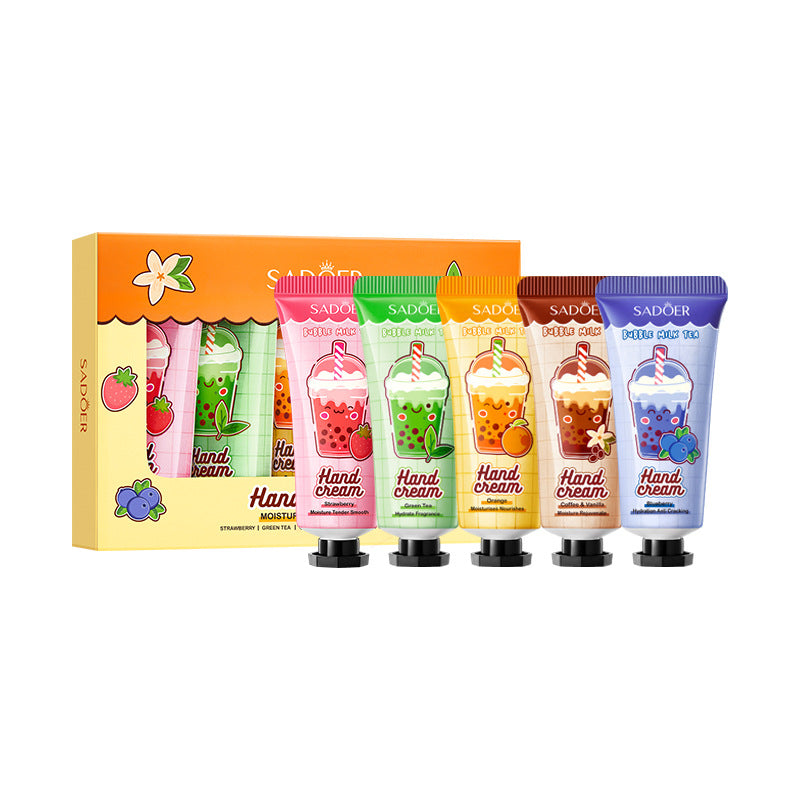 Full English Milk Tea Fruit Fragrance Hand Cream Set SADOER Autumn and winter hand cream  foreign trade wholesale