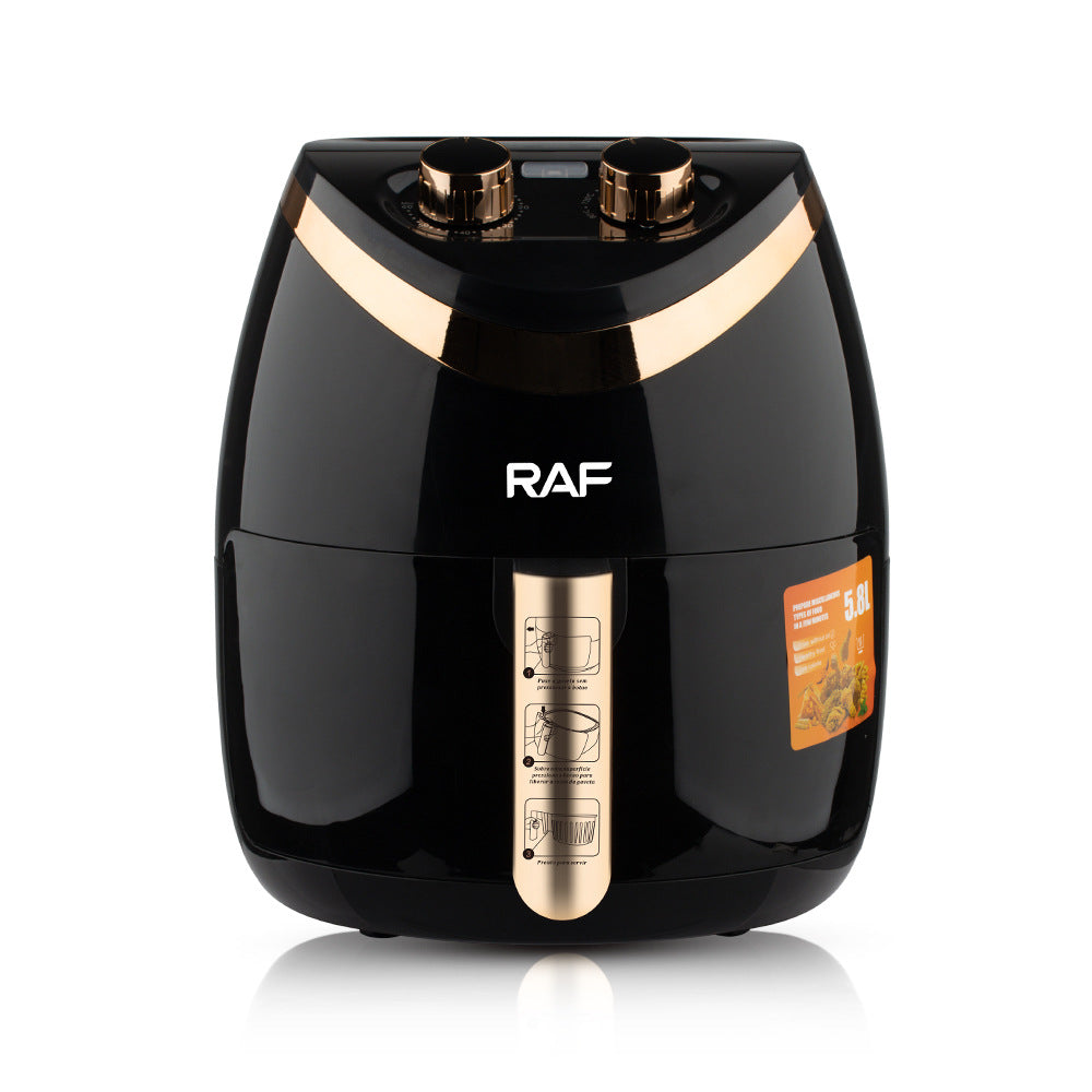 RAF US Standard Air Fryer Household Large Capacity Multifunctional Smart French Fries Fully Automatic Fryer 5.8L