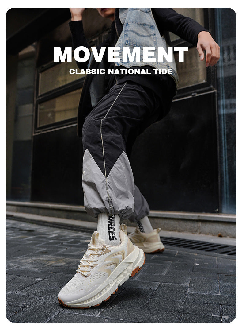 Men's Shoes New2025Mesh Breathable Running Shoes Anti-Slip Shock Absorption Lightweight Soft Sole Sports Shoes Manufacturer Wholesale