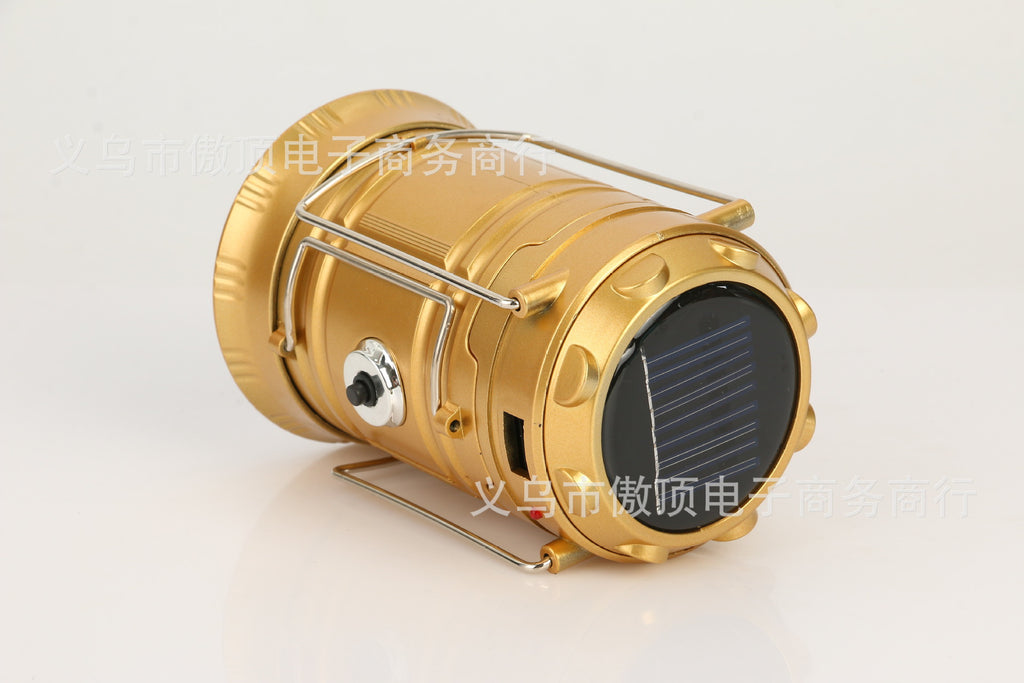 New Solar Camping Light Multifunctional Tent Light LED Household Lighting Emergency Light Retractable Flashlight Wholesale