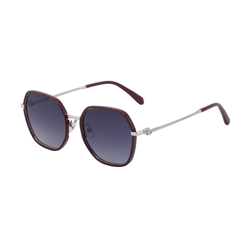 2025New European and American Fashion Square Frame Polarized Sunglasses for Women, Trendy Street Style, Sun Protection Sunglasses for Women Wholesale