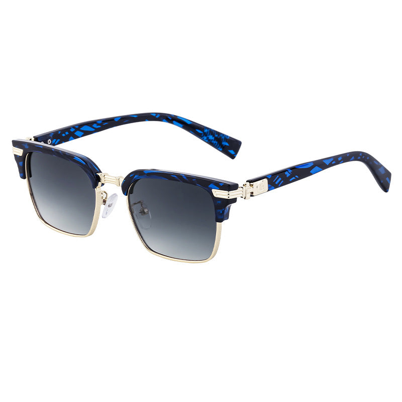European and American New Retro Polarized Eyebrow Frame Sunglasses Men's Square Frame Sunglasses Men's Glasses Wholesale sunglasses