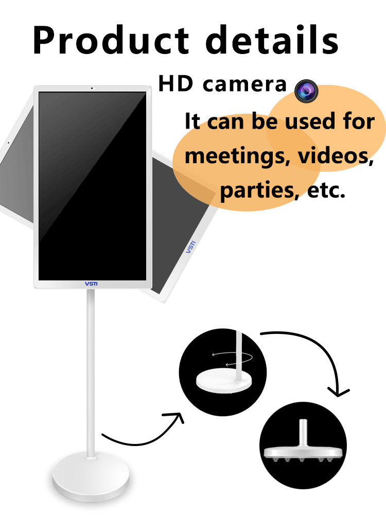 VSTI Brand22Inch Touch TV Movable Rechargeable Built-in Battery Smart Interactive Portable TV