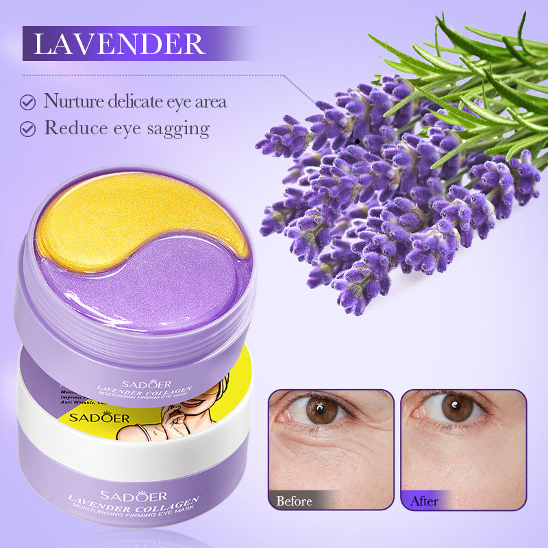 Full English Lavender Collagen Eye Mask80gSADOER Firming and Moisturizing Eye Mask Patch  Wholesale