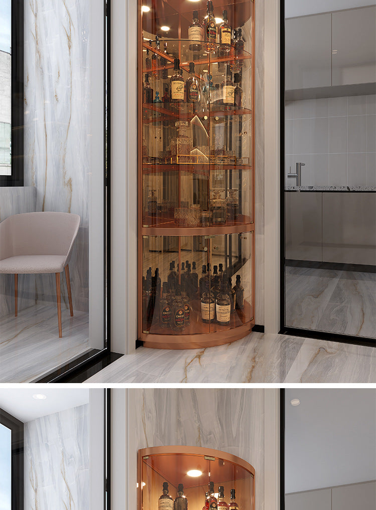 Glass Door Wine Cabinet Display Cabinet Living Room2022New Wine Rack Internet Celebrity Small High-End Light Luxury Modern Home Wall-Mounted