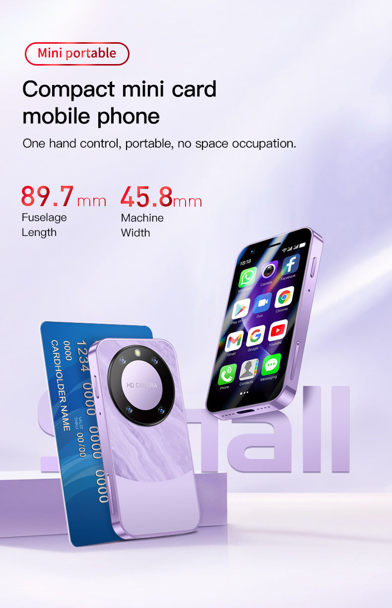 MINF8promax Mini Smart Small Phone3.0Screen3G Network Android Foreign Language