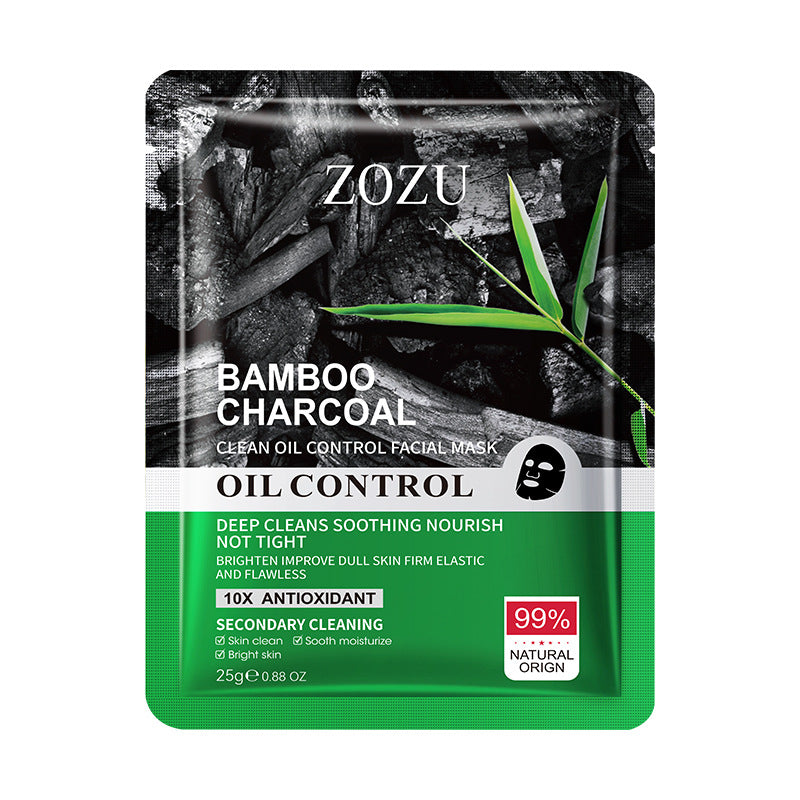 Cleansing Mask25g ZOZU Bamboo Charcoal Deep Cleansing Blackhead Removal Sheets Cross-Border Wholesale