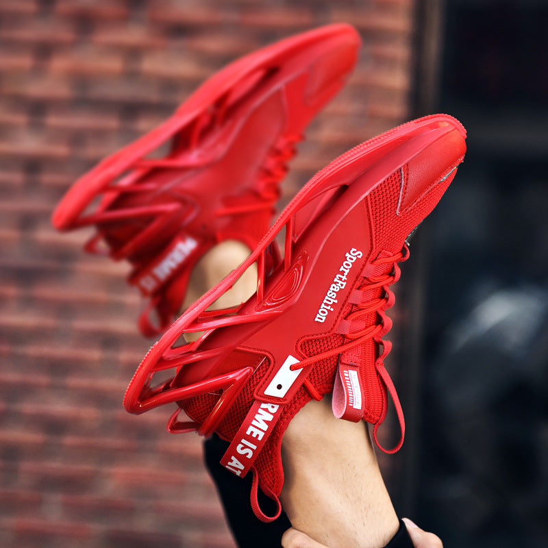 Spring New Large Size Blade Sole Sneakers Casual Versatile Men's Shoes Fashion National Style Patchwork Trendy Shoes