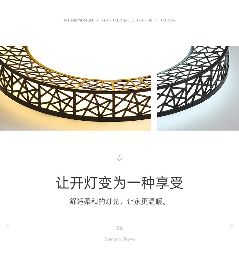 Lamp in the living room LED Ceiling Lamp2025Round Full Spectrum Bedroom Living Room Dining Room Lighting Bird's Nest Lamp Corridor
