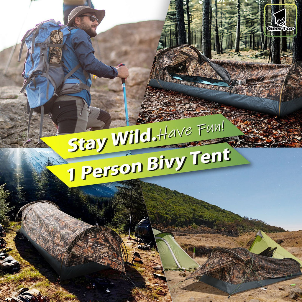 Single Tunnel Tent Outdoor Rainproof Cycling Hiking Camping Portable Windproof Lightweight Camping Tent