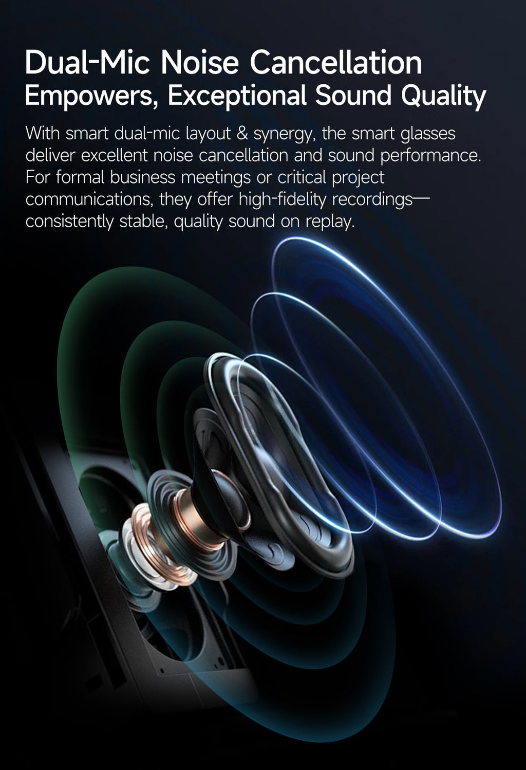 W630Smart Glasses800Megapixel photochromic lens with image stabilization for video recording AI Simultaneous Translation Recognition