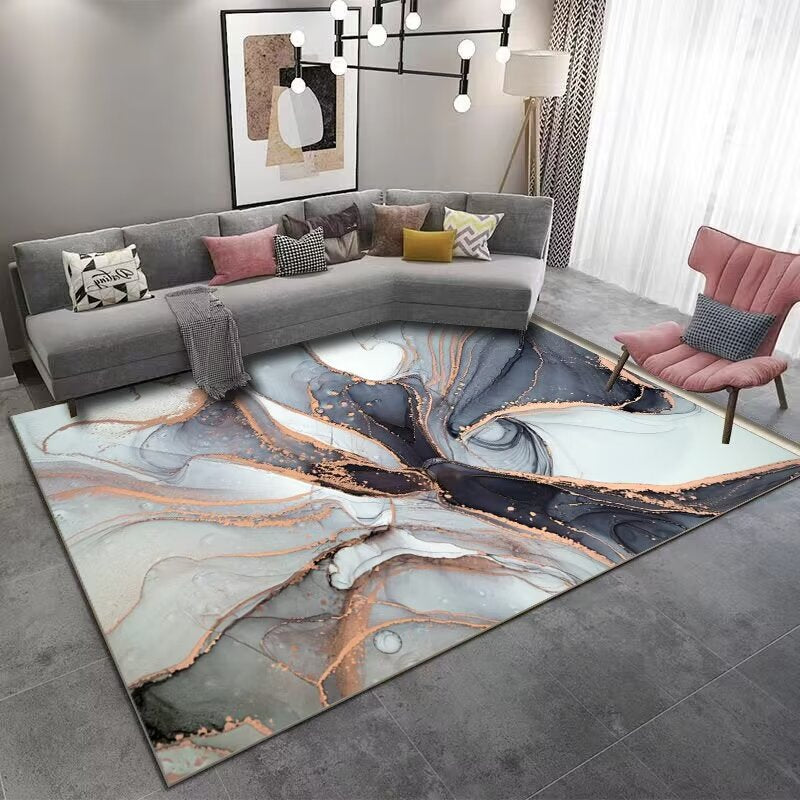 Crystal Velvet Carpet Light Luxury Home Bedroom Non-Slip Wear-Resistant Bedside Blanket Living Room Dirty-Resistant Easy to Care Sofa Coffee Table Blanket