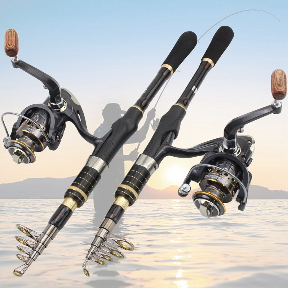 Ultra-short Portable European Carp Fishing Set Fishing Gear Combination European and American Popular Fishing Rod Can Be Used FBA