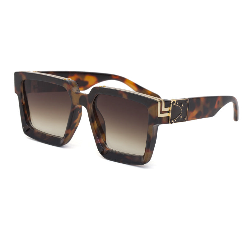 86229Large Frame Sunglasses for Women, European and American Internet Celebrity Style, 0k Fashionable Rich Men's Sunglasses sunglasses