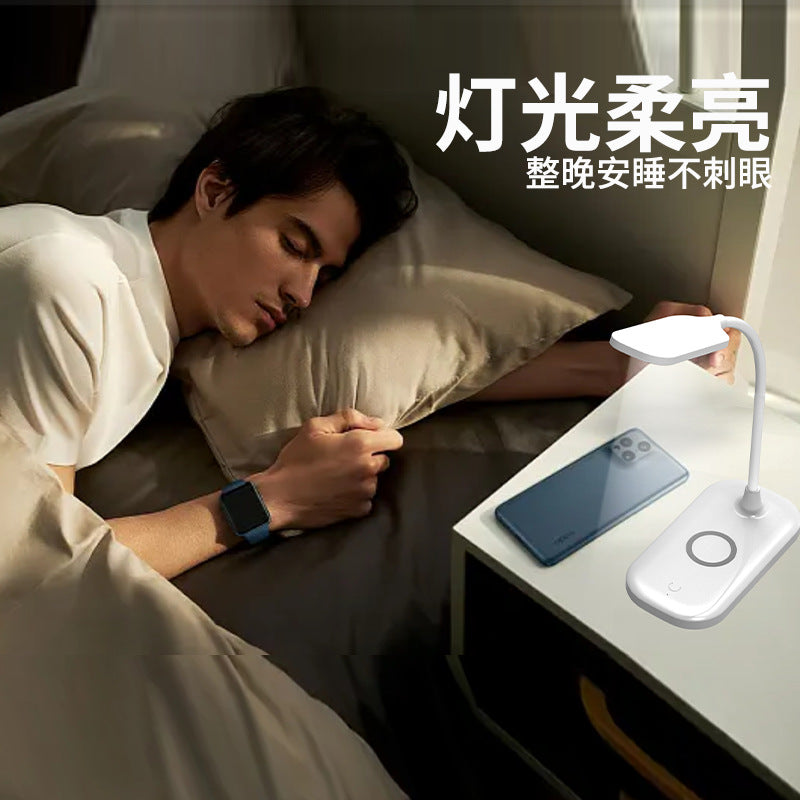 Three-level Light Adjustment Eye Protection Desk Lamp Multi-functional Wireless Charging Student Special Lamp Bright Enough Bedroom Reading Lamp