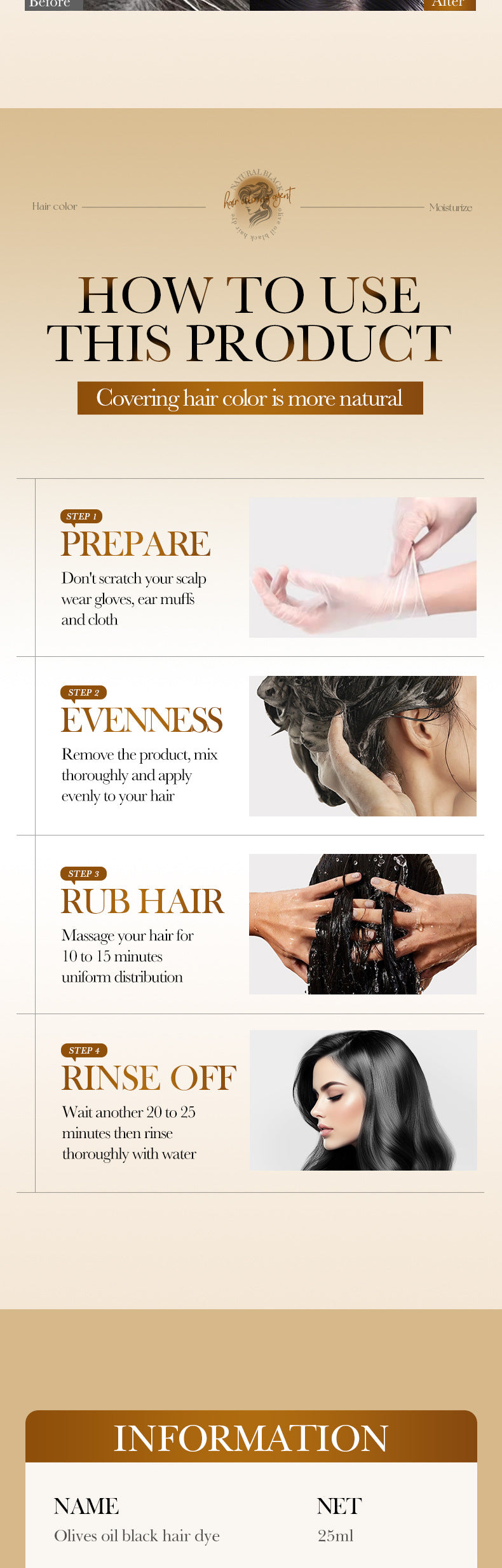 Cross-border Hair Conditioner Tablets25ml Olive Oil Plant Extract Moisturizing Dye Tablets Export Manufacturer Cross-Border