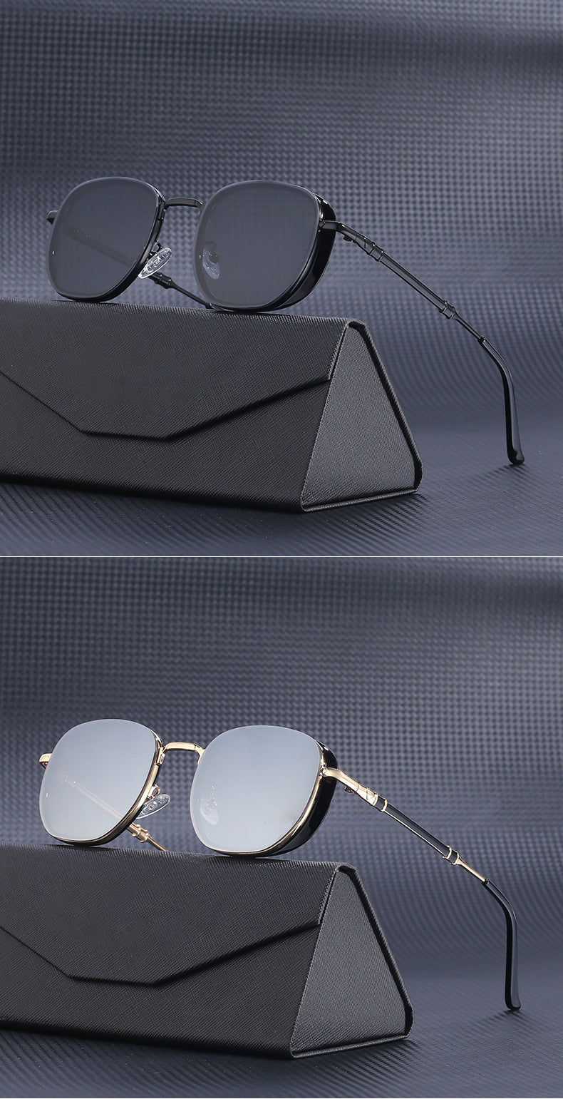 Vintage Steampunk Sunglasses for Men Small Square Frame Sunglasses Trendy Sunglasses Wholesale Driving Glasses shades